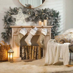 Christmas 3D Star Metal 200 Warm White Led Light Bright Illumination Figures Decoration Indoor Table Top Xmas Gifts 50 X 50 X 8Cm - thumbnail 3