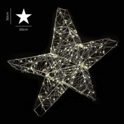 Christmas 3D Star Metal 200 Warm White Led Light Bright Illumination Figures Decoration Indoor Table Top Xmas Gifts 50 X 50 X 8Cm - thumbnail 8