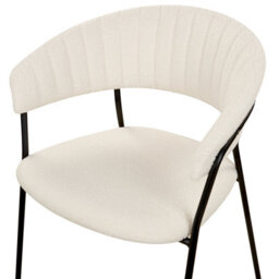 Beliani Set Of 2 Dining Chairs Mariposa Boucle Off-White - thumbnail 9