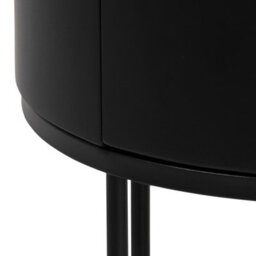 Furniture To Go Polo Round Bedside Table In Black - thumbnail 7