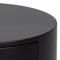Furniture To Go Polo Round Bedside Table In Black - thumbnail 5