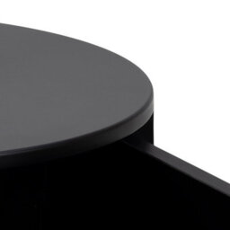 Furniture To Go Polo Round Bedside Table In Black - thumbnail 6