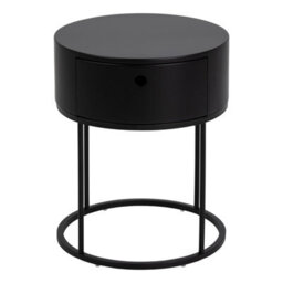 Furniture To Go Polo Round Bedside Table In Black - thumbnail 2