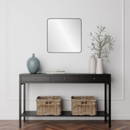 Nielsen Archer Metal Square Wall Mirror, Black, 60Cm - thumbnail 4