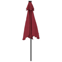 Berkfield Garden Parasol With Steel Pole Bordeaux Red 225X225X212 Cm - thumbnail 6