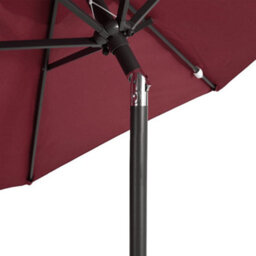 Berkfield Garden Parasol With Steel Pole Bordeaux Red 225X225X212 Cm - thumbnail 7
