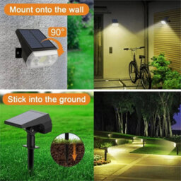 2Pcs Solar Spot Lights 64Led Garden Outdoor Pathway Stake Lamps Driveway Pool 3 Modes - thumbnail 5