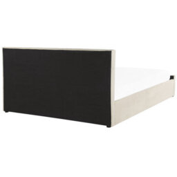 Beliani Ottoman Bed Velvet Amiens 180 X 200 Cm (Eu Super King) Light Beige - thumbnail 9