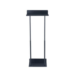 Living And Home Wall Mounted Adjustable Black Carbon Steel Towel Rack Bathroom Storage Organizer With Top Shelf - thumbnail 4