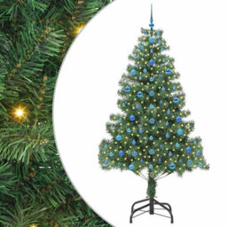 Vidaxl Christmas Tree With 300 Leds With Stand Green 210 Cm Pvc - thumbnail 2