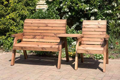 Charles Taylor Trading Three Seat Comp Set Straight - L74 X W262 X H98 Cm - Redwood - Minimal Assembly Required - image 1