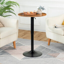 Round Bar Table Breakfast Pub Table 90Cm Height Adjustable - thumbnail 3