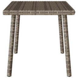 Berkfield Garden Coffee Table Rectangular Grey 60X40X37 Cm Poly Rattan - thumbnail 5