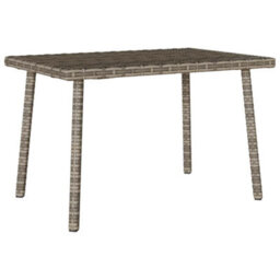 Berkfield Garden Coffee Table Rectangular Grey 60X40X37 Cm Poly Rattan - thumbnail 6