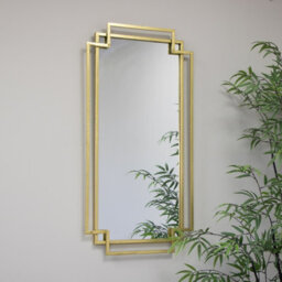 Melody Maison Gold Foiled Wall Mirror - 94Cm X 48Cm