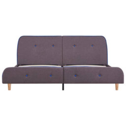 Berkfield Bed Frame Taupe Fabric 150X200 Cm 5Ft King Size - thumbnail 3