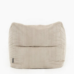 icon Natalia Large Beanbag And Pouffe Set Corduroy Natural Beige - thumbnail 7