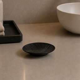 Showerdrape Ripple Black Textured Bathroom Accessory Set - Soap Dish & Toothbrush Holder - thumbnail 8