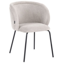 Beliani Set Of 2 Dining Chairs Sarasota Fabric Off-White - thumbnail 4