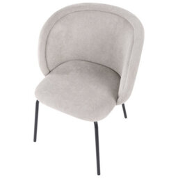 Beliani Set Of 2 Dining Chairs Sarasota Fabric Off-White - thumbnail 6
