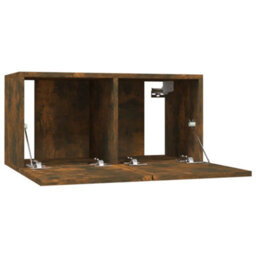 Berkfield Modern Hanging Tv Cabinet Smoked Oak 60X30X30 Cm Engineered Wood - thumbnail 5