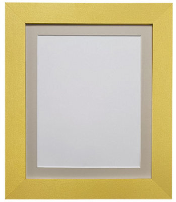Frames By Post Metro Gold Frame With Light Grey Mount For Image Size 24 X 16 Inch - image 1
