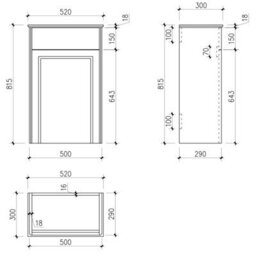 Plum&clay Fairmont Traditional Blue Grey Back To Wall Toilet Wc Unit - thumbnail 7