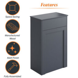 Plum&clay Fairmont Traditional Blue Grey Back To Wall Toilet Wc Unit - thumbnail 5