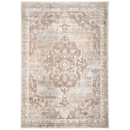 Loomed Neutral Beige Traditional Medallion Area Rug 240X330Cm