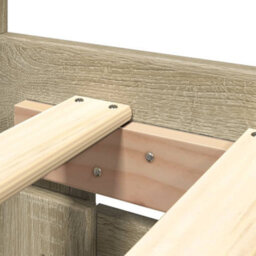Berkfield Bed Frame With Headboard Without Mattress Sonoma Oak 180X200 Cm Super King - thumbnail 9