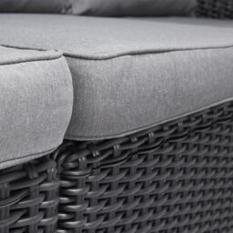 Keter California Balcony Chaise Matt Graphite Resin 2 Seater Garden Furniture Set With Double Sofa & Footstool - thumbnail 4