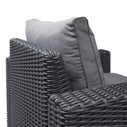 Keter California Balcony Chaise Matt Graphite Resin 2 Seater Garden Furniture Set With Double Sofa & Footstool - thumbnail 3