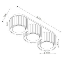 Luminosa Lighting Luminosa Aura Surface Mounted Downlight White 3X Gx53 - thumbnail 6