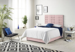 Somnior Beds Somnior Bliss Pink Plush 4Ft Memory Foam Divan Bed With Mattress & Headboard - Small Double - thumbnail 2