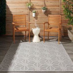 Nourison Outdoor Cozumel Czm01 Light Grey Rug-122Cm X 183Cm - thumbnail 4