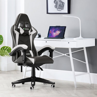 Onemill Ergonomic Gaming And Office Chair With Adjustable Features, Lumbar Support, And Stylish Color Options(Black-White) - image 1