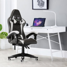Onemill Ergonomic Gaming And Office Chair With Adjustable Features, Lumbar Support, And Stylish Color Options(Black-White) - thumbnail 1