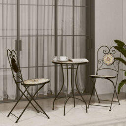 Walplus Mosaic Bistro Table Terracotta And White50X70 Cm Ceramic - thumbnail 3