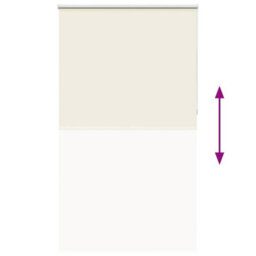 Berkfield Durable Roller Blind Blackout Off White 140X230 Cm Fabric Width 136.6 Cm Polyester - thumbnail 5