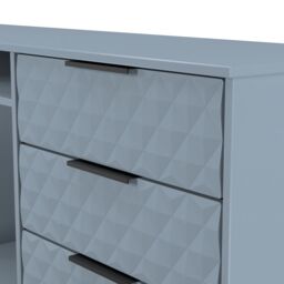 Anzio Ready Assembled Matt Denim Blue 6 Drawer Sideboard (H)742mm (W)1537mm (D)397mm - thumbnail 5