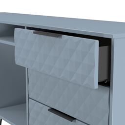 Anzio Ready Assembled Matt Denim Blue 6 Drawer Sideboard (H)742mm (W)1537mm (D)397mm - thumbnail 4