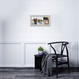 AK Frames 16X8 Light Grey Classic Multi Photo Frame With White Mount - Holds 3 Apertures (3X) 7X5 Photos - thumbnail 3