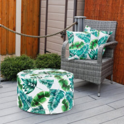 Gardenwize Pair Of Outdoor Garden Sofa Chair Furniture Scatter Cushions- Botanical Green Palm Print - thumbnail 5