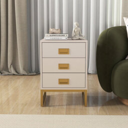 Melody Maison Pair Of 3 Drawer Bedside Table - Elle Stone Range - thumbnail 3