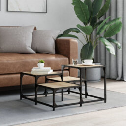 Berkfield Coffee Table Sonoma Oak 68X68X40 Cm Engineered Wood - thumbnail 3