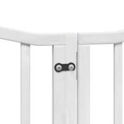 Walplus White Dog Gate With Door Foldable 6 Panels 300 Cm Poplar Wood - thumbnail 8