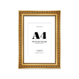 A4 Gold Ornate Picture Frame (29.7 X 21Cm) With Mount For A5 Poster, Photo, Artwork, Gallery Wall Or Print - thumbnail 1