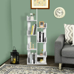 Costway 8 Tier Bookshelf Storage Display Floor Standing Bookcase Shelving Organizer Home - thumbnail 7