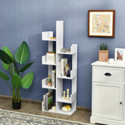 Costway 8 Tier Bookshelf Storage Display Floor Standing Bookcase Shelving Organizer Home - thumbnail 9