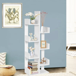 Costway 8 Tier Bookshelf Storage Display Floor Standing Bookcase Shelving Organizer Home - thumbnail 8